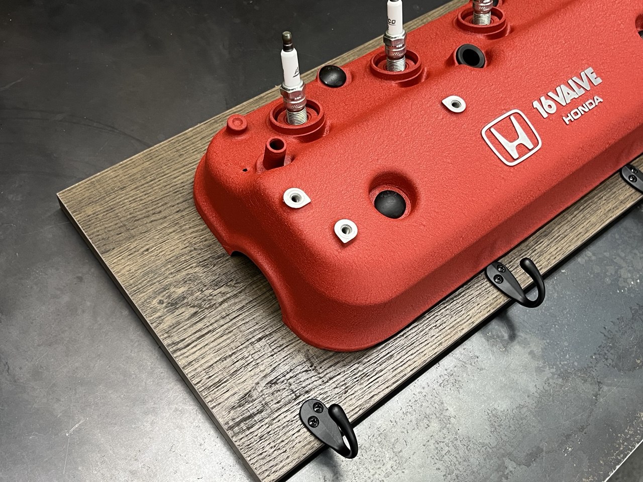 Coat Rack DIY Honda Red Valve Cover Key Hanger