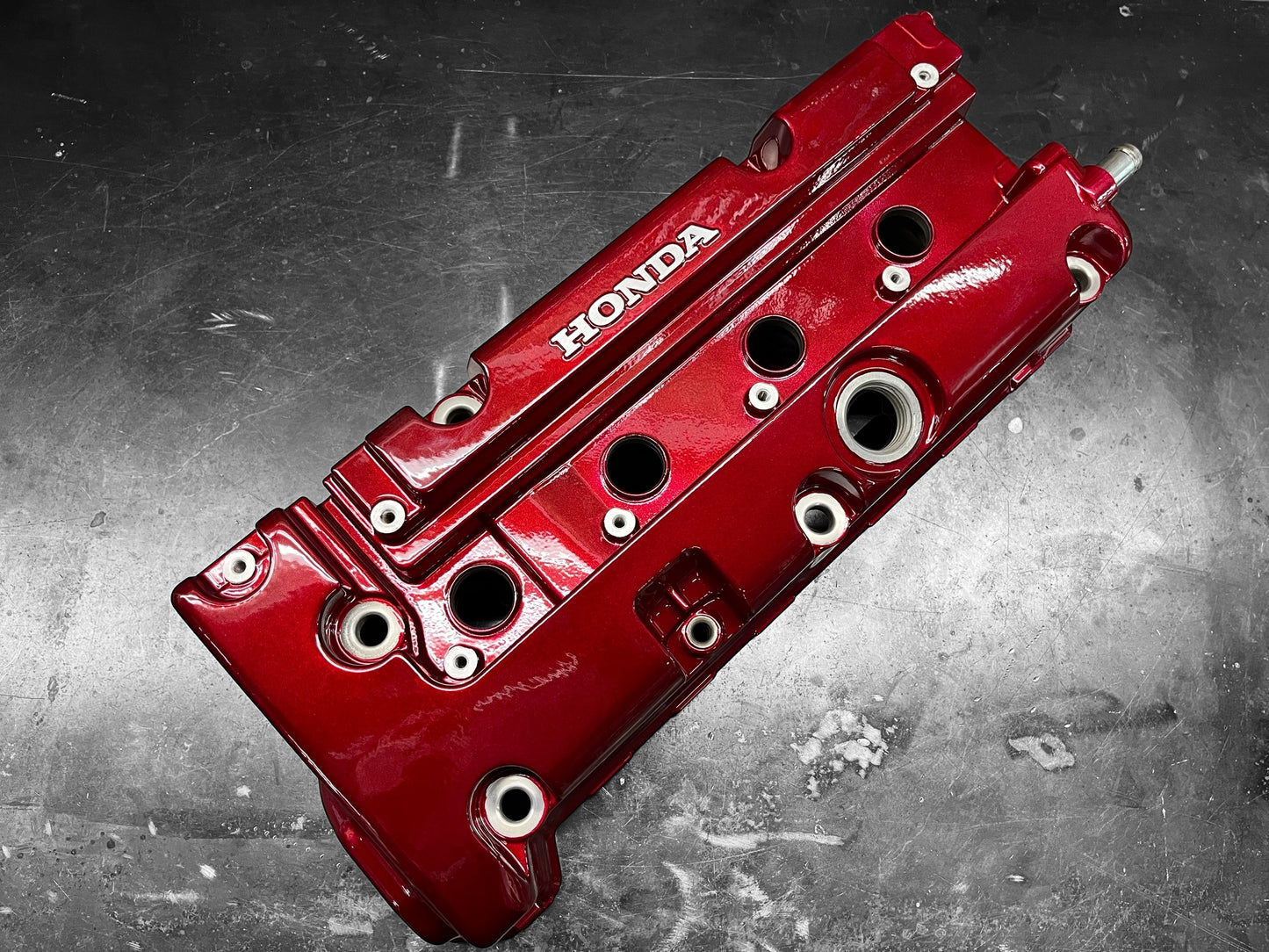 Honda K-SERIES K24 K20 Valve Cover Powder Coated Cherry π Candy Red Type R Civic RSX