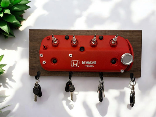 Coat Rack DIY Honda Red Valve Cover Key Hanger