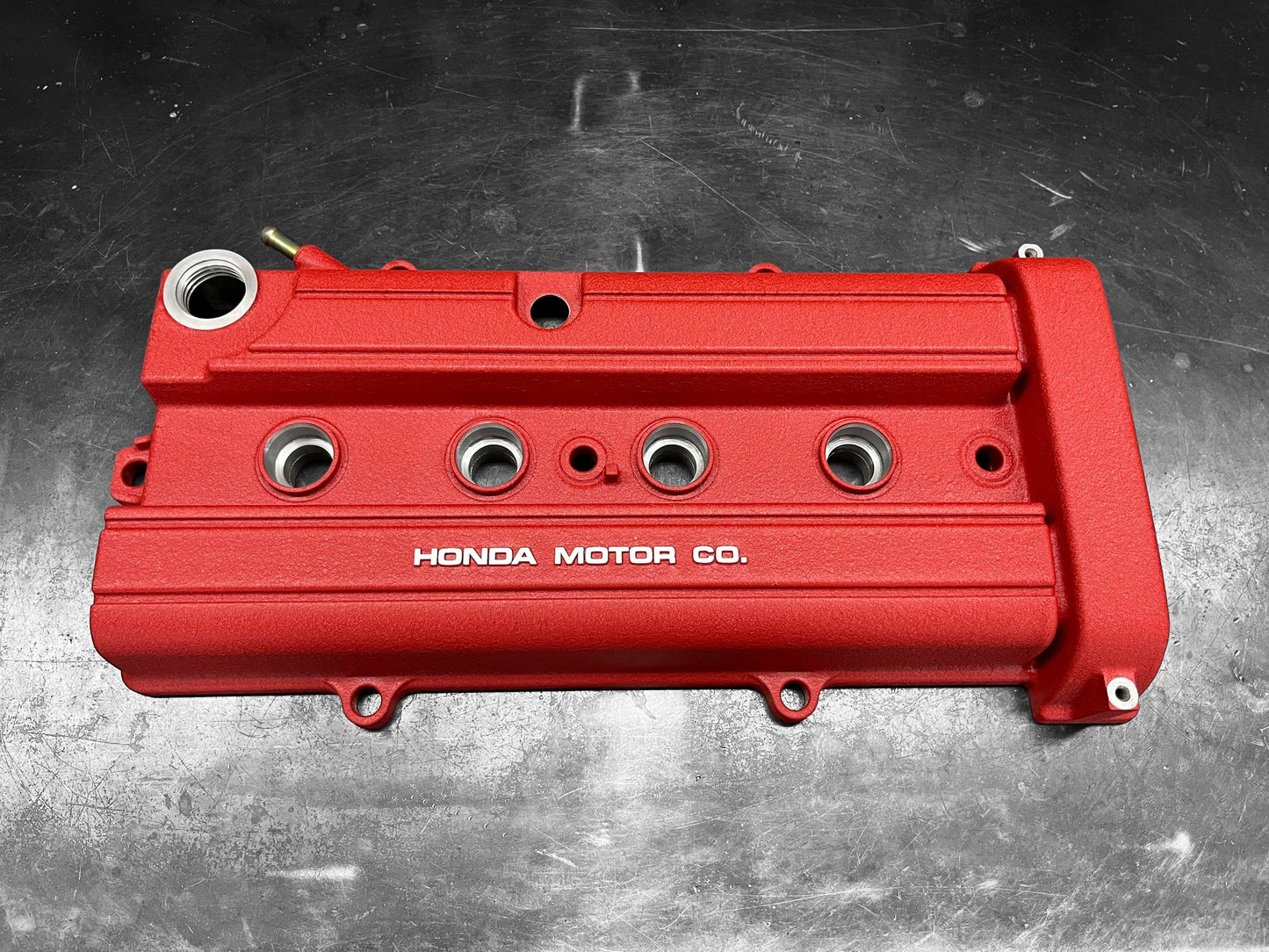 HONDA B18 B20B B SERIES ACURA OEM VALVE COVER LS POWDER COATED WRINKLE RED