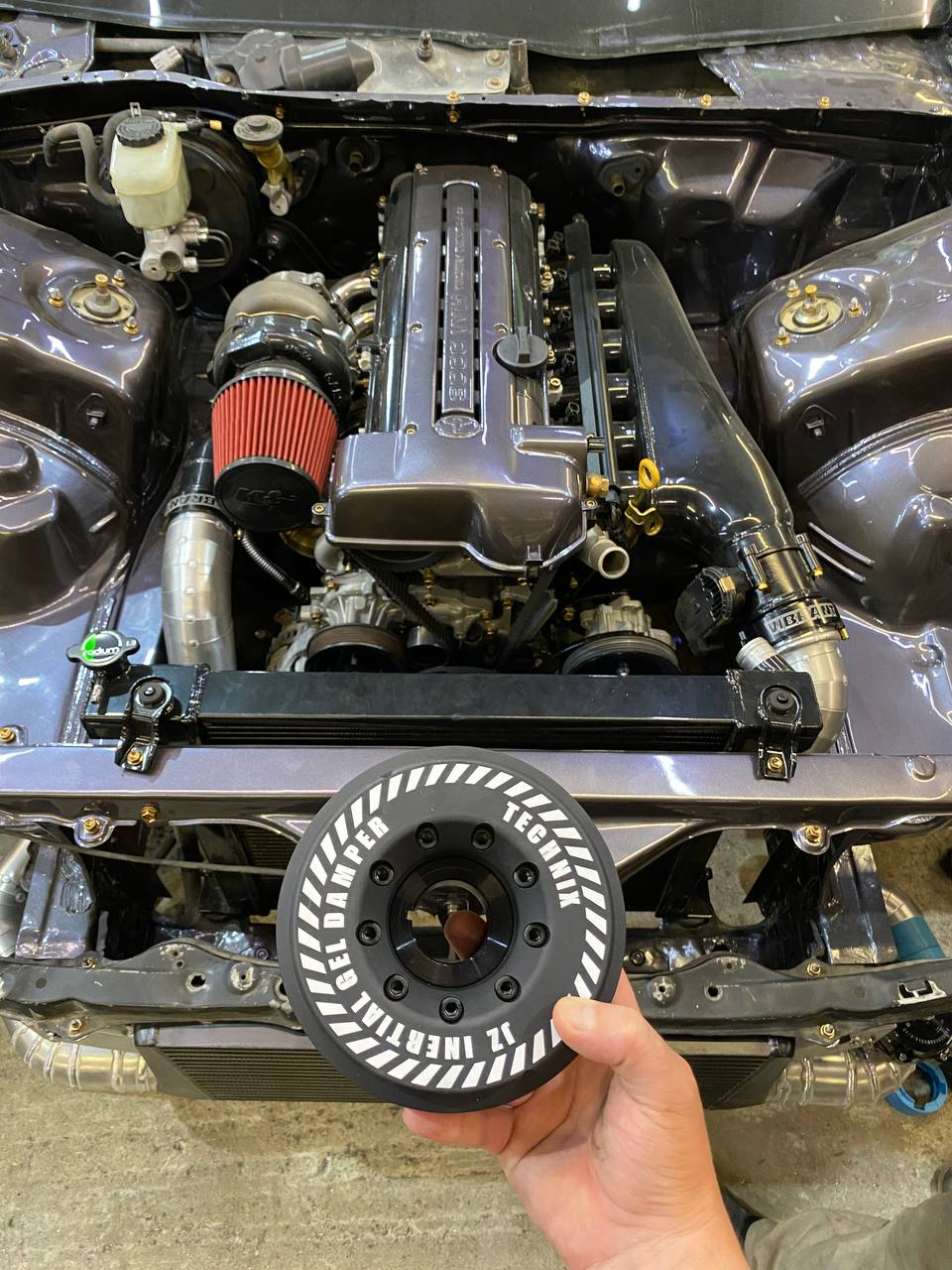Harmonic Fluid Damper Crank Pulley for Nissan VQ Engines VQ25 VQ35 Technix Vibration Reduction Upgrade