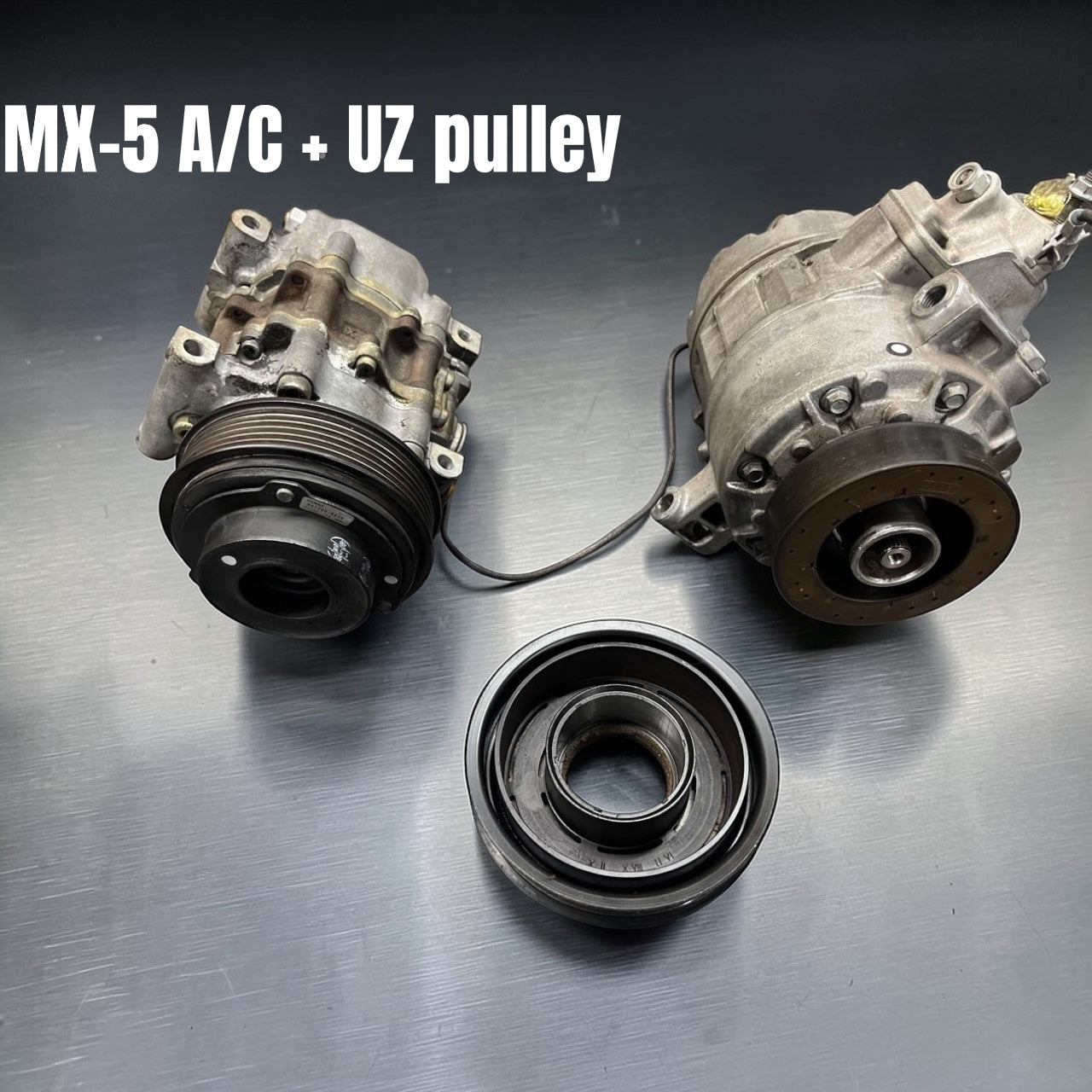 89-05 Mazda MX-5 AC Compressor Bracket for Toyota 1UZ/3UZ-FE Swap | Retain OEM AC