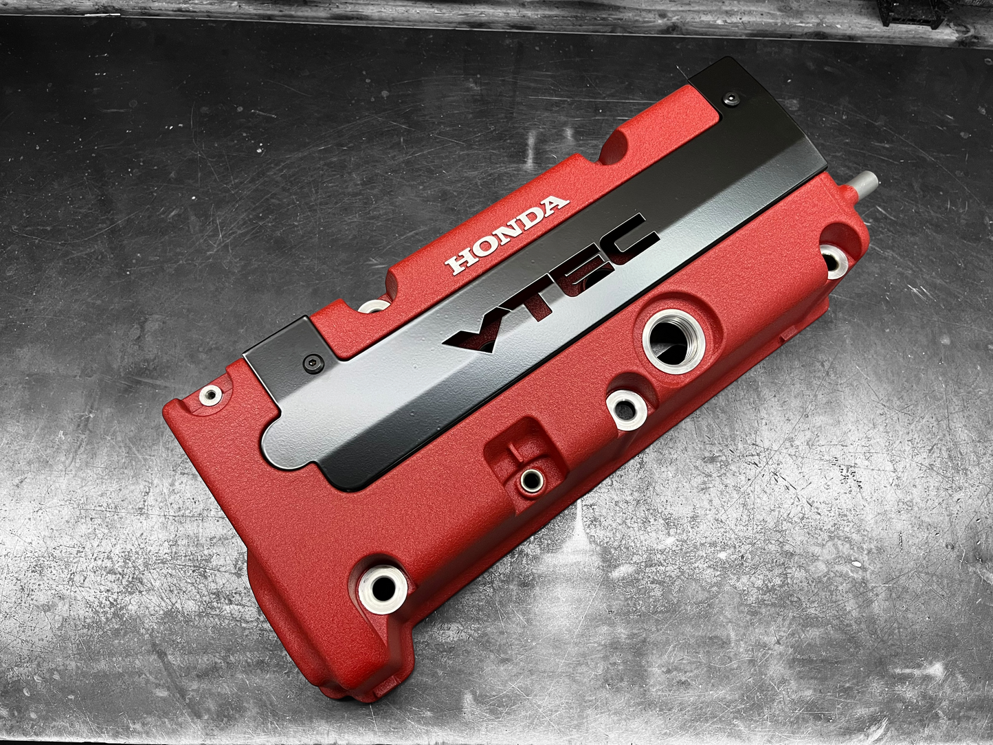 K20 K24 COIL PACK COVER FOR K-SERIES POWDER COATED SEMI GLOSS BLACK "VTEC"