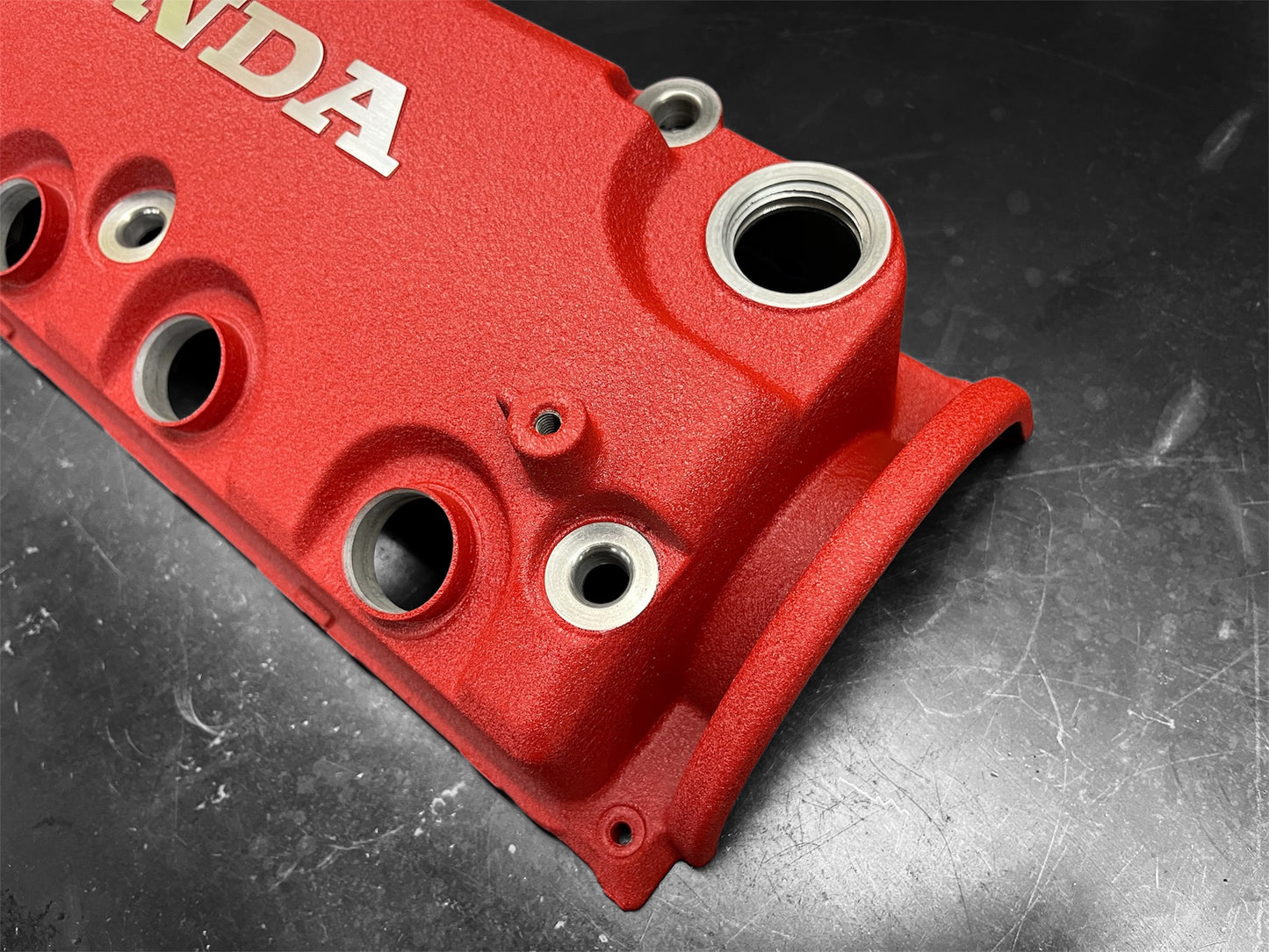 Honda D-Series 1992-2000 Honda Civic D Series Valve Cover Powder Coated Wrinkle Red