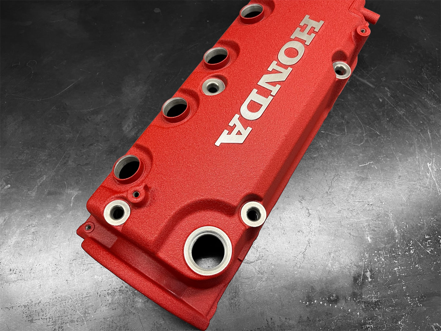 Honda D-Series 1992-2000 Honda Civic D Series Valve Cover Powder Coated Wrinkle Red