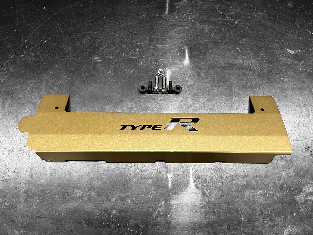 K20 K24 COIL PACK COVER FOR K-SERIES ALUMINUM POWDER COATED SATIN GOLD "TYPE R" Ver. 1