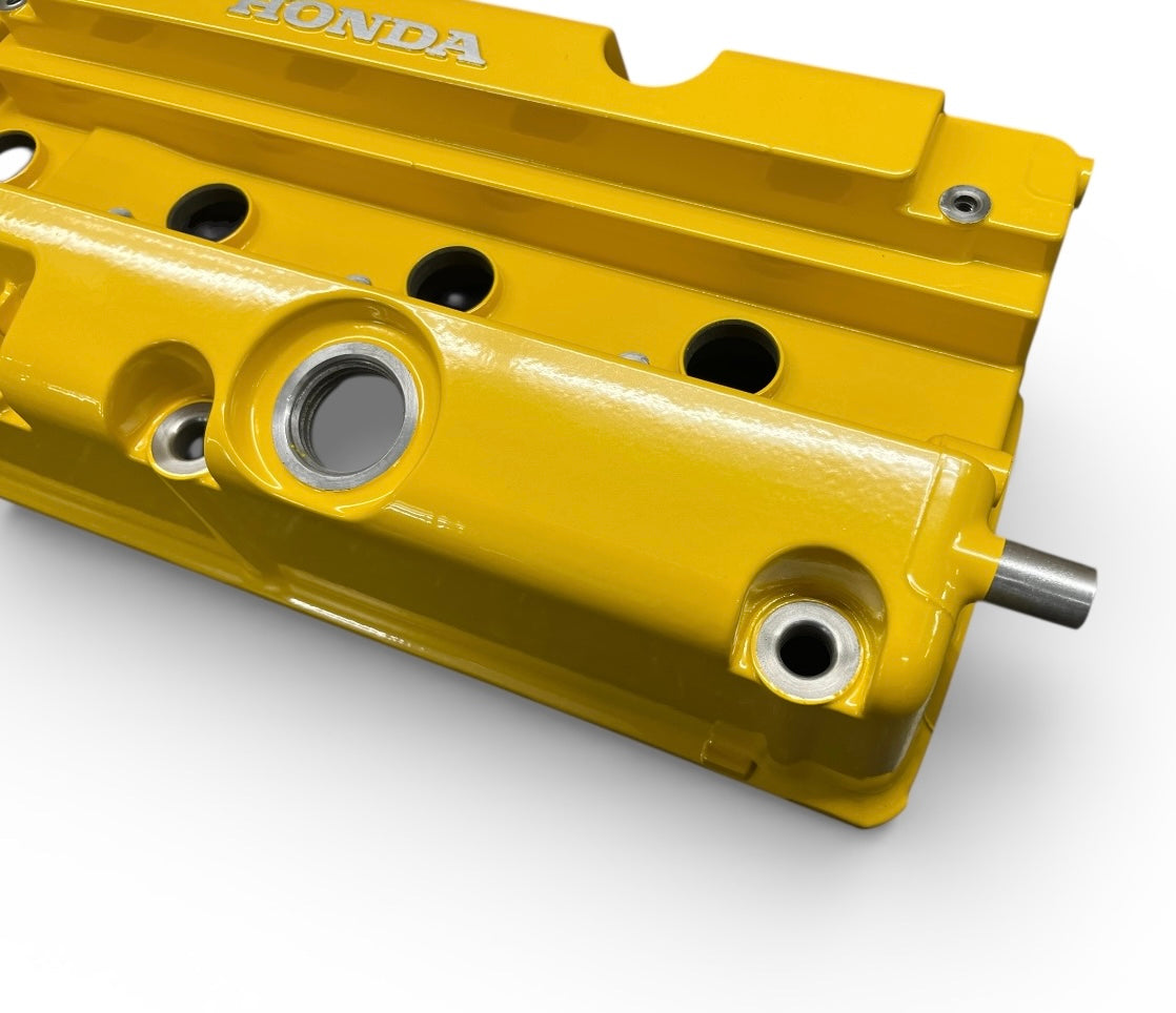 Honda K-SERIES K24 K20 Valve Cover Powder Coated SPOON Style Yellow