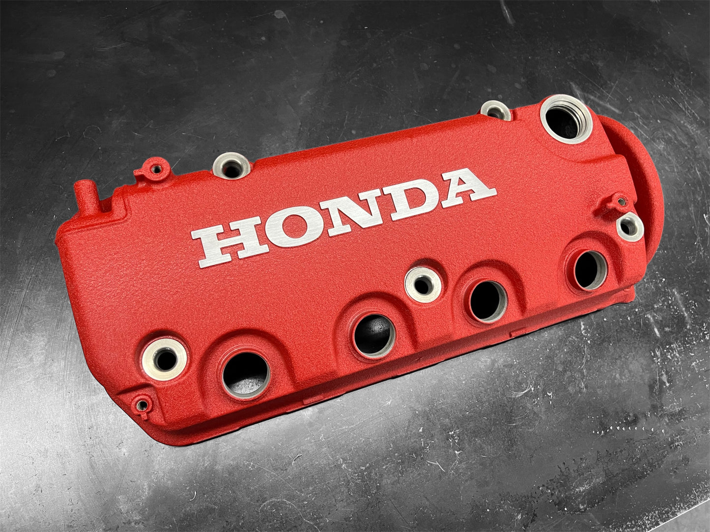 Honda D-Series 1992-2000 Honda Civic D Series Valve Cover Powder Coated Wrinkle Red