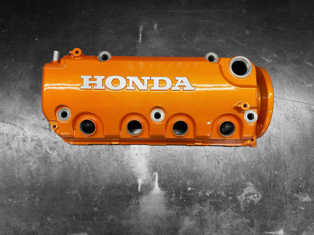 1992-2000 Honda Civic D Series Valve Cover Powder Coated Illusion Orange