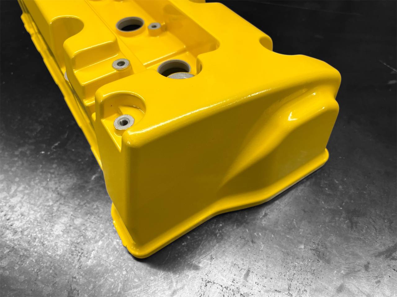 Honda K-SERIES K24 K20 Valve Cover Powder Coated SPOON Style Yellow