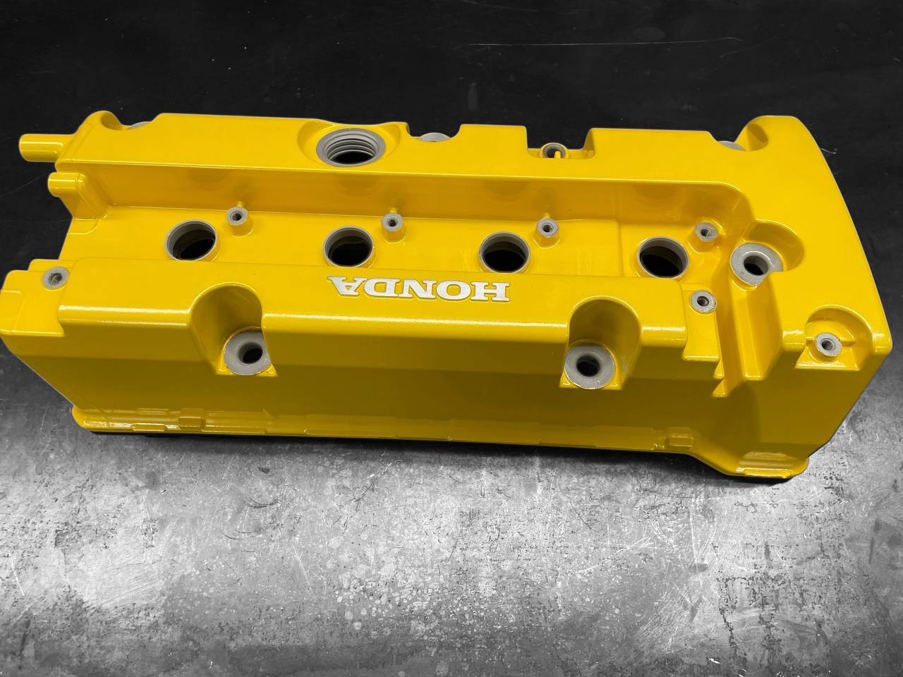 Honda K-SERIES K24 K20 Valve Cover Powder Coated SPOON Style Yellow