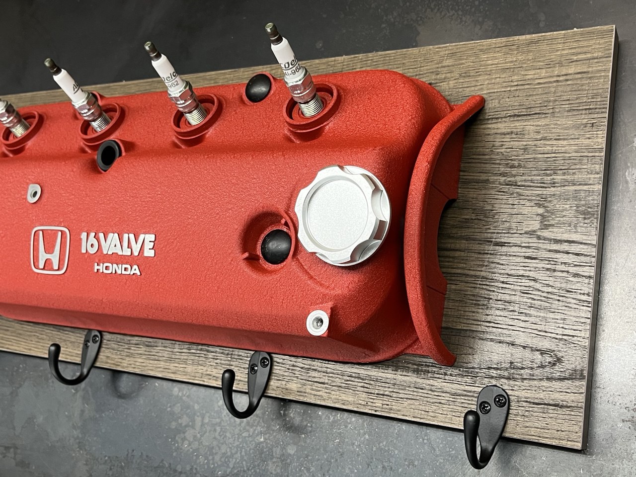 Coat Rack DIY Honda Red Valve Cover Key Hanger