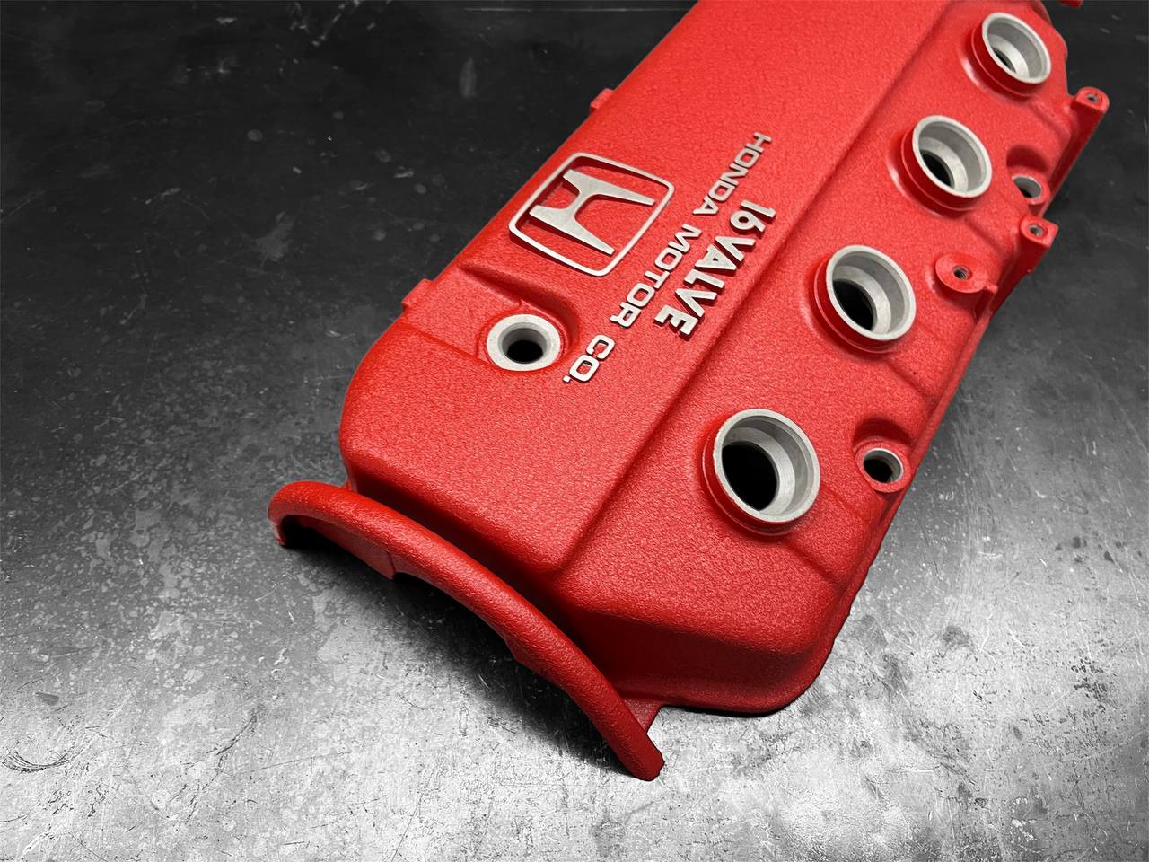 Honda D-Series D16A6 1988-1991 Civic CRX Si Valve Cover OEM WRINKLE RED