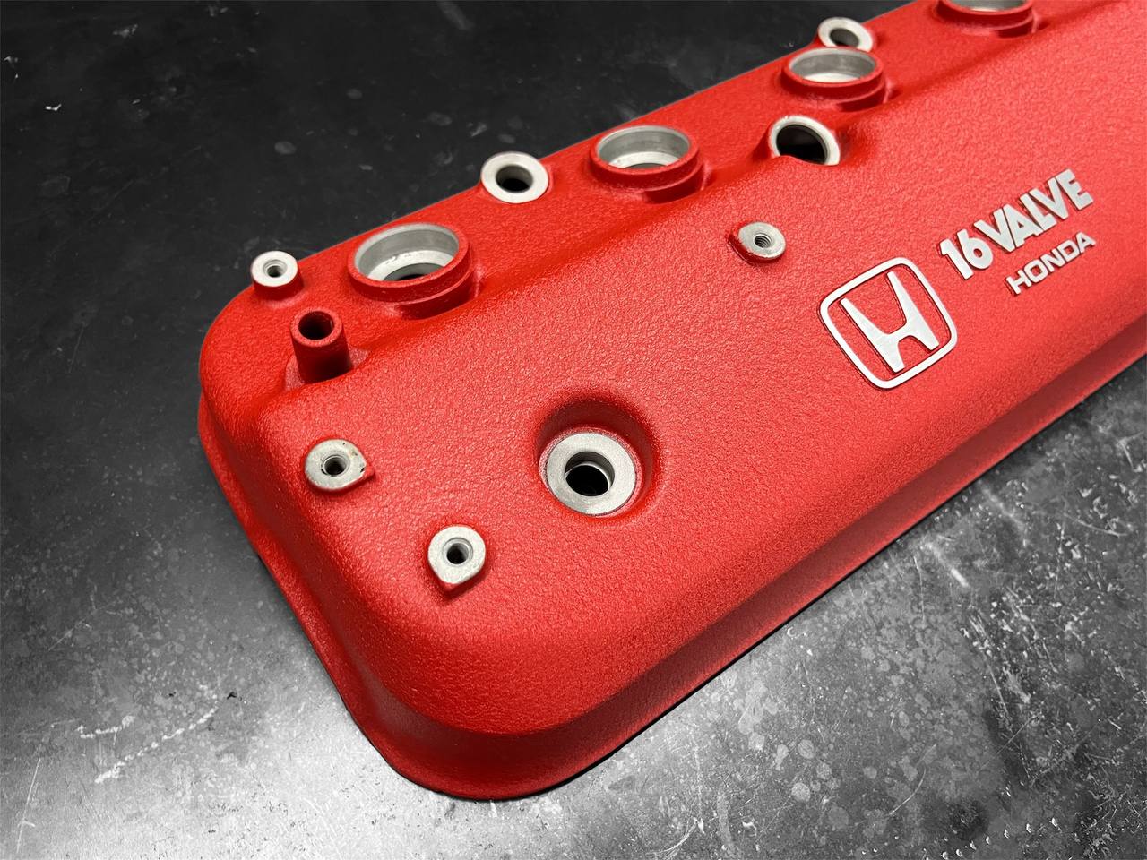 Honda F-Series F22A1 Accord 1990-1993 2.2L Engine Cylinder Head Valve Cover OEM WRINKLE RED