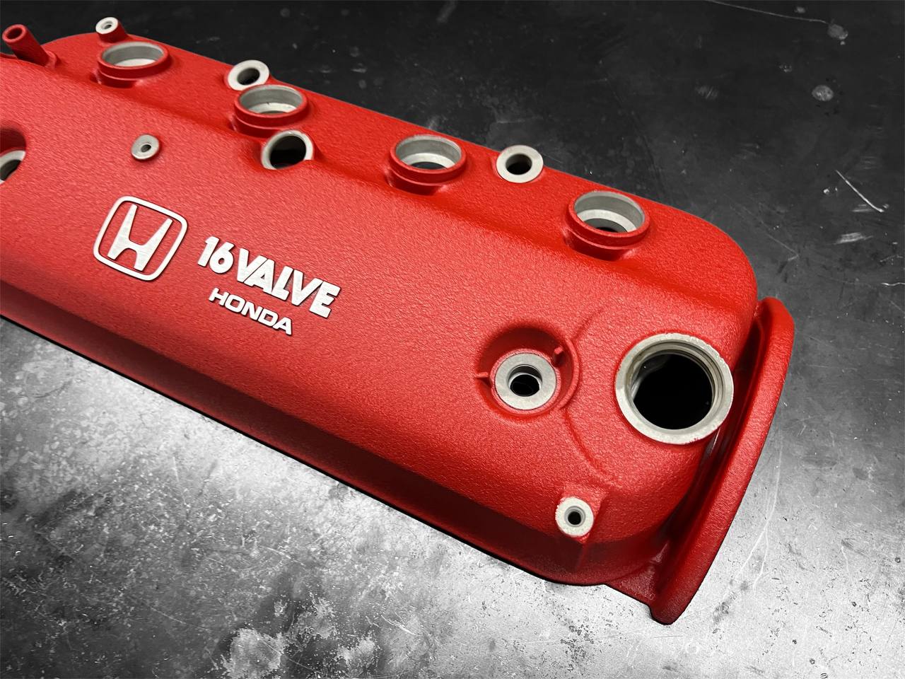 Honda F-Series F22A1 Accord 1990-1993 2.2L Engine Cylinder Head Valve Cover OEM WRINKLE RED