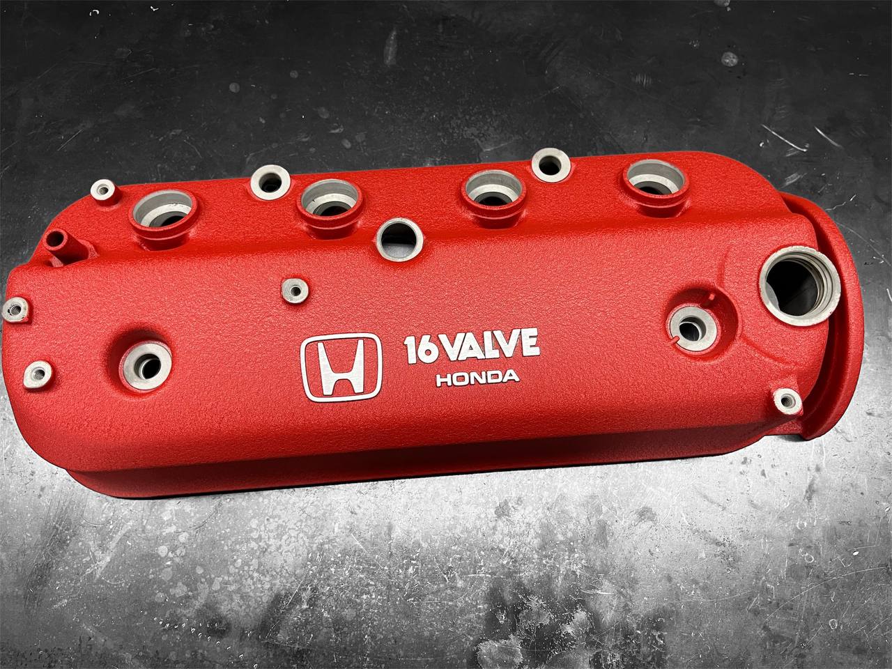 Honda F-Series F22A1 Accord 1990-1993 2.2L Engine Cylinder Head Valve Cover OEM WRINKLE RED