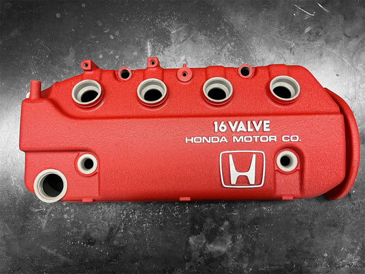Honda D-Series D16A6 1988-1991 Civic CRX Si Valve Cover OEM WRINKLE RED