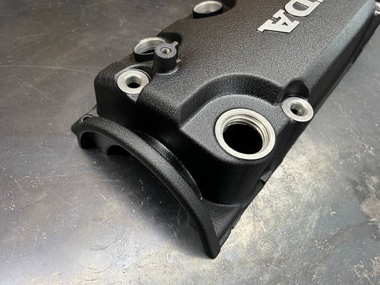Honda D-Series 1992-2000 Honda Civic D Series Valve Cover Powder Coated Wrinkle Black