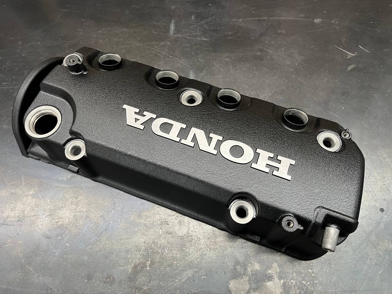 Honda D-Series 1992-2000 Honda Civic D Series Valve Cover Powder Coated Wrinkle Black