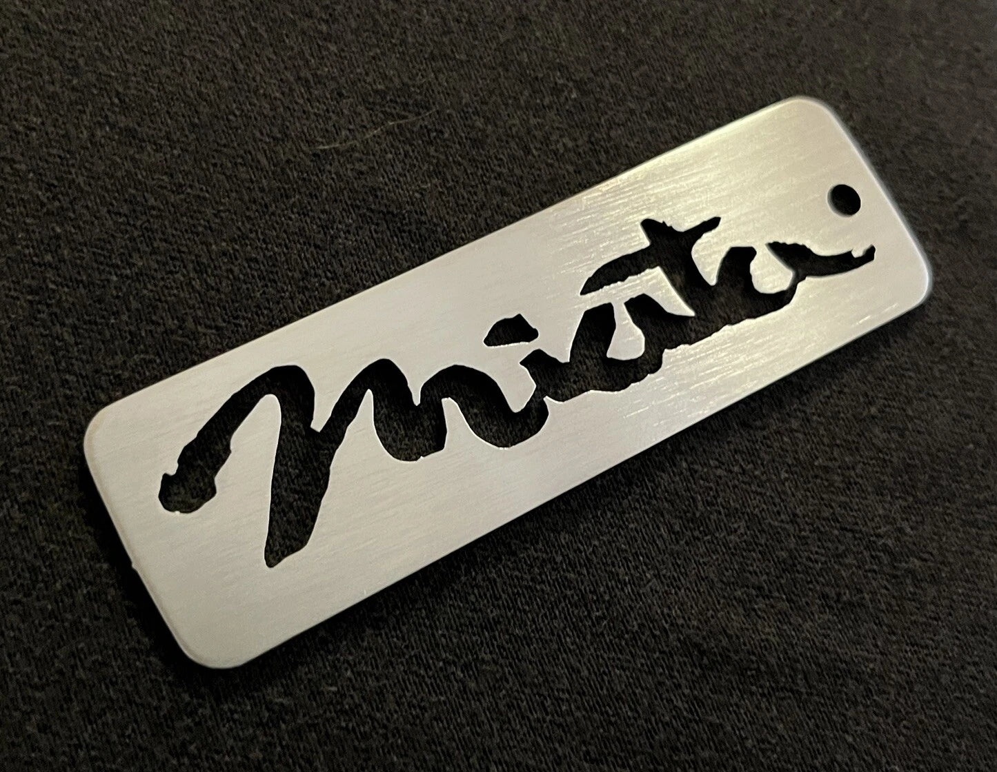 Mazda MX-5 Miata Logo Keychain Brushed Stainless Steel