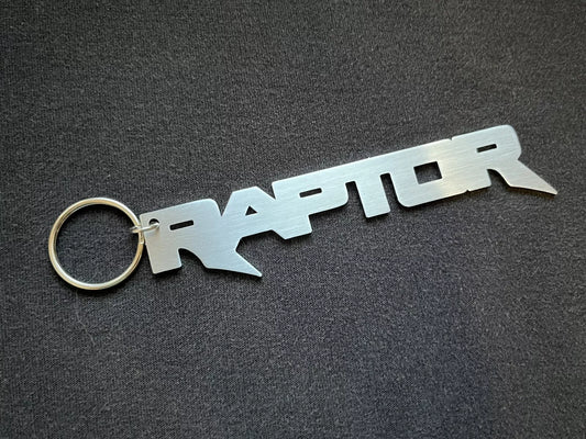 Ford F-150 Raptor Logo Keychain – Brushed Stainless Steel