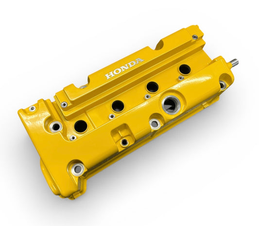 Honda K-SERIES K24 K20 Valve Cover Powder Coated SPOON Style Yellow