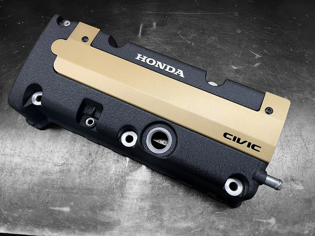 K20 K24 COIL PACK COVER FOR K-SERIES ALUMINUM POWDER COATED SATIN GOLD "CIVIC" Ver. 1