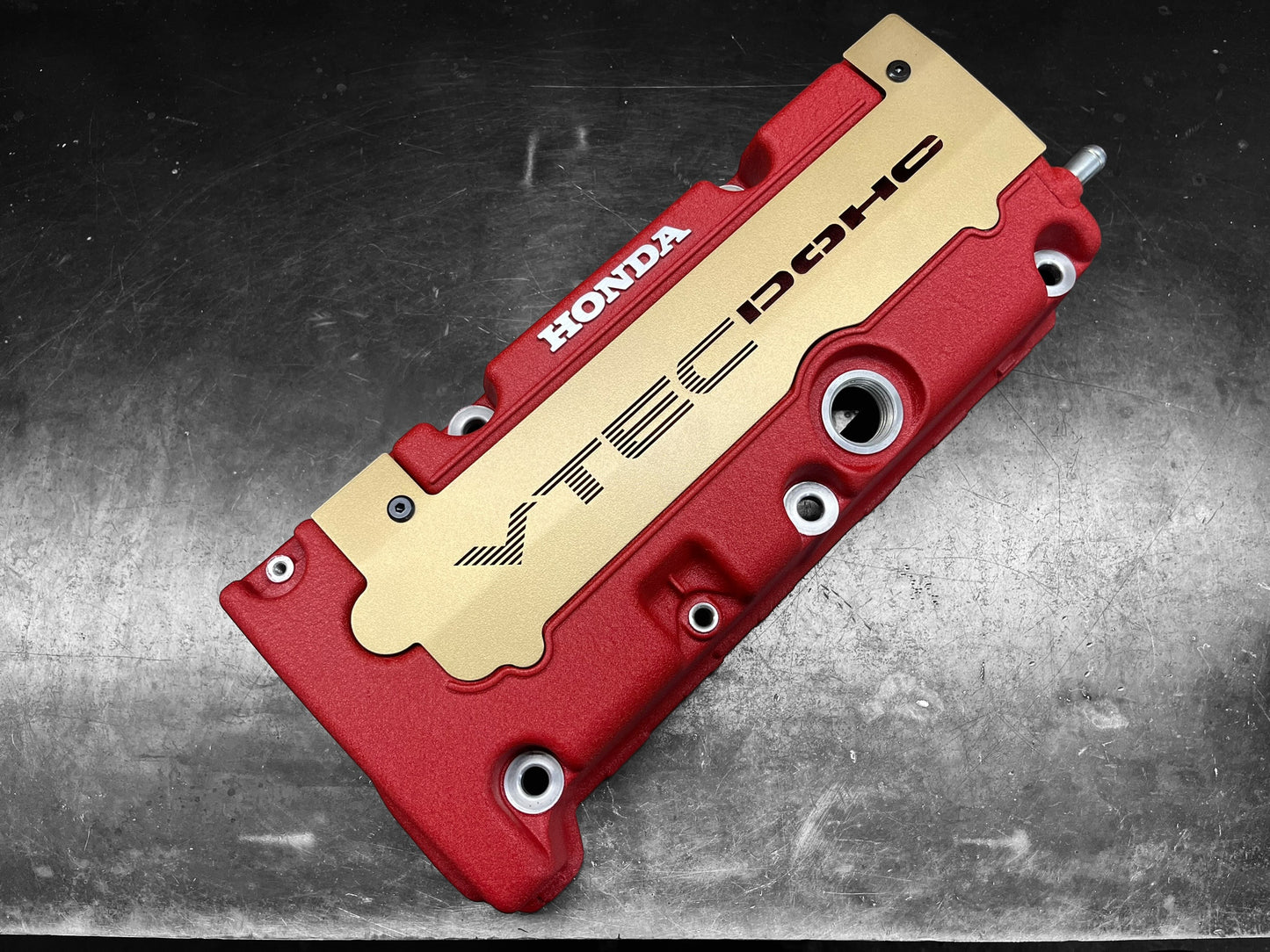 Honda K SERIES K24Z K24Z7 COIL PACK COVER CIVIC SI 9TH Gen SATIN GOLD "VTEC DOHC" Ver. 2