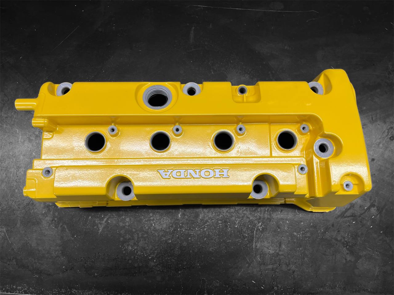 Honda K-SERIES K24 K20 Valve Cover Powder Coated SPOON Style Yellow