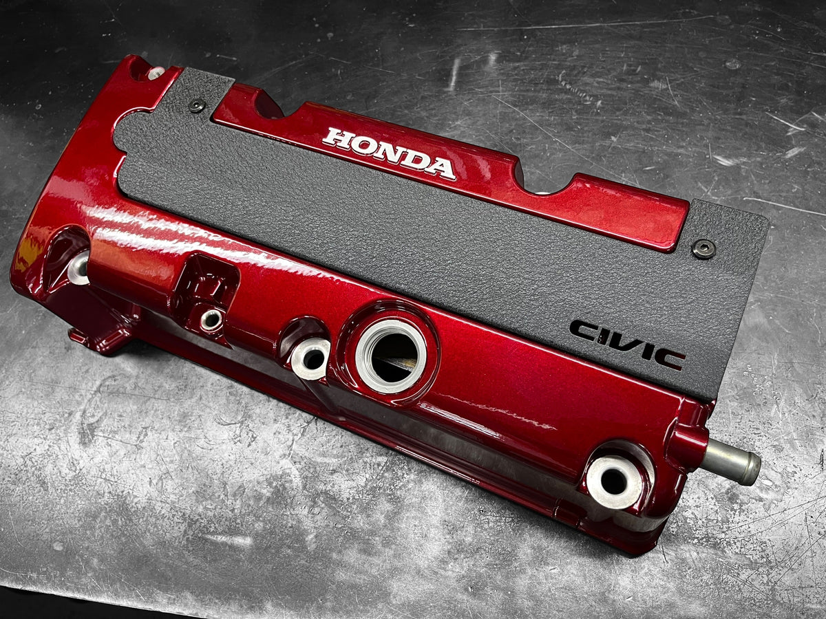 K20 K24 COIL PACK COVER FOR K-SERIES POWDER COATED WRINKLE BLACK ALUMINUM "CIVIC" Ver. 1