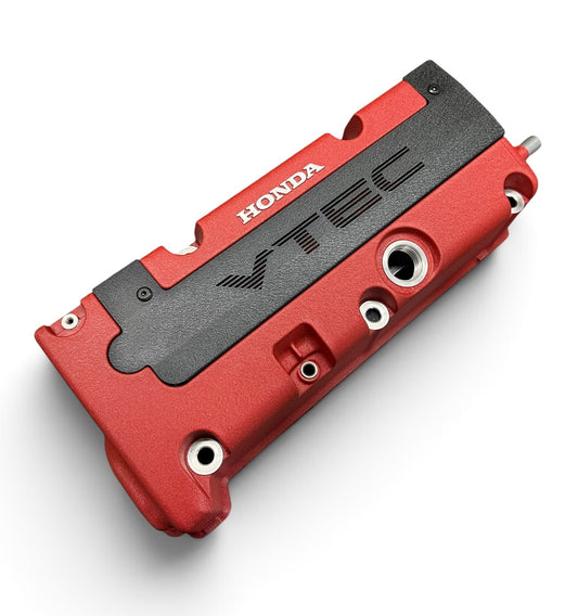 K20 K24 COIL PACK COVER FOR K-SERIES ALUMINUM POWDER COATED WRINKLE BLACK "VTEC" Ver. 1
