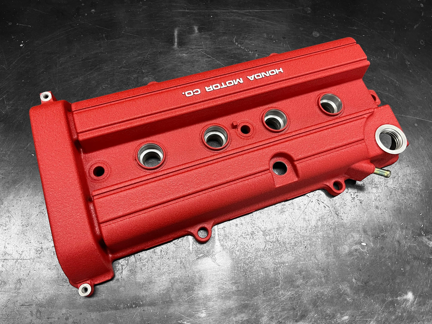 HONDA B18 B20B B SERIES ACURA OEM VALVE COVER LS POWDER COATED WRINKLE RED