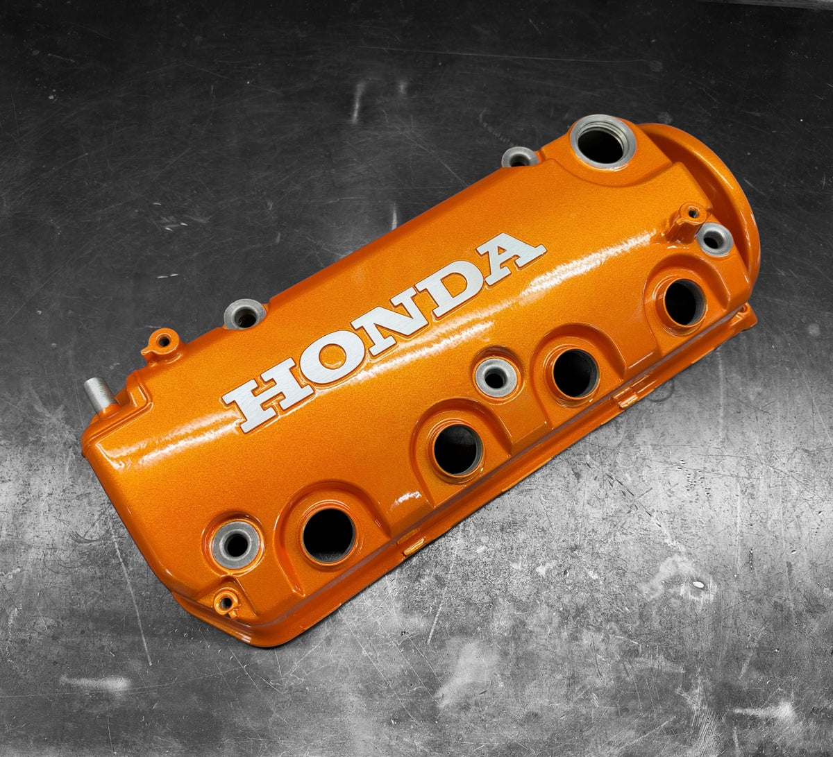 1992-2000 Honda Civic D Series Valve Cover Powder Coated Illusion Orange