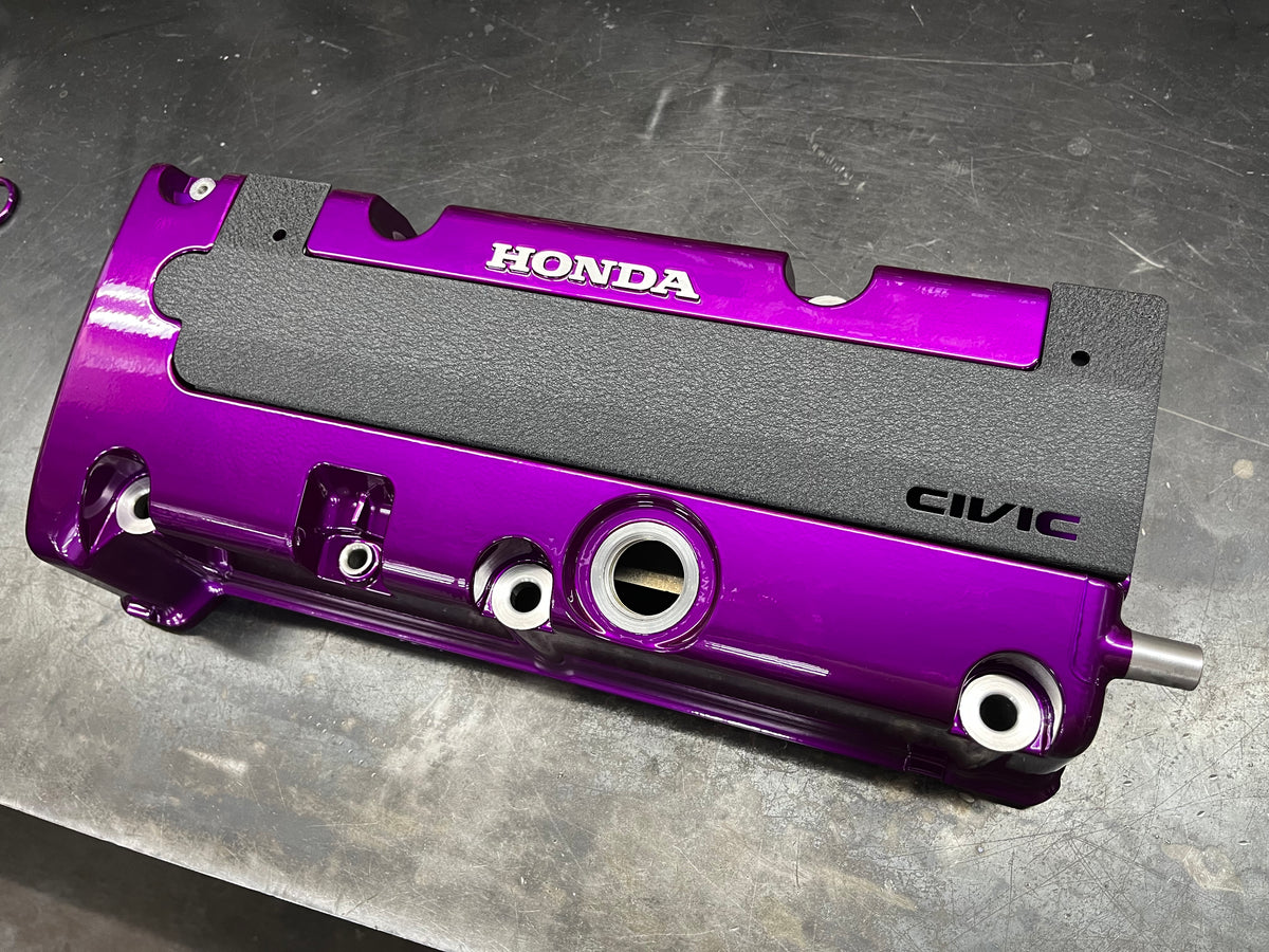 K20 K24 COIL PACK COVER FOR K-SERIES POWDER COATED WRINKLE BLACK ALUMINUM "CIVIC" Ver. 1