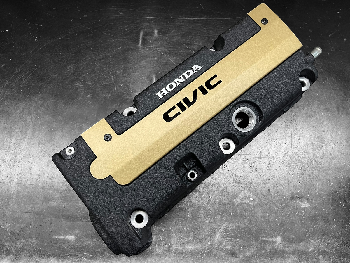 K20 K24 COIL PACK COVER FOR K-SERIES ALUMINUM POWDER COATED SATIN GOLD CIVIC