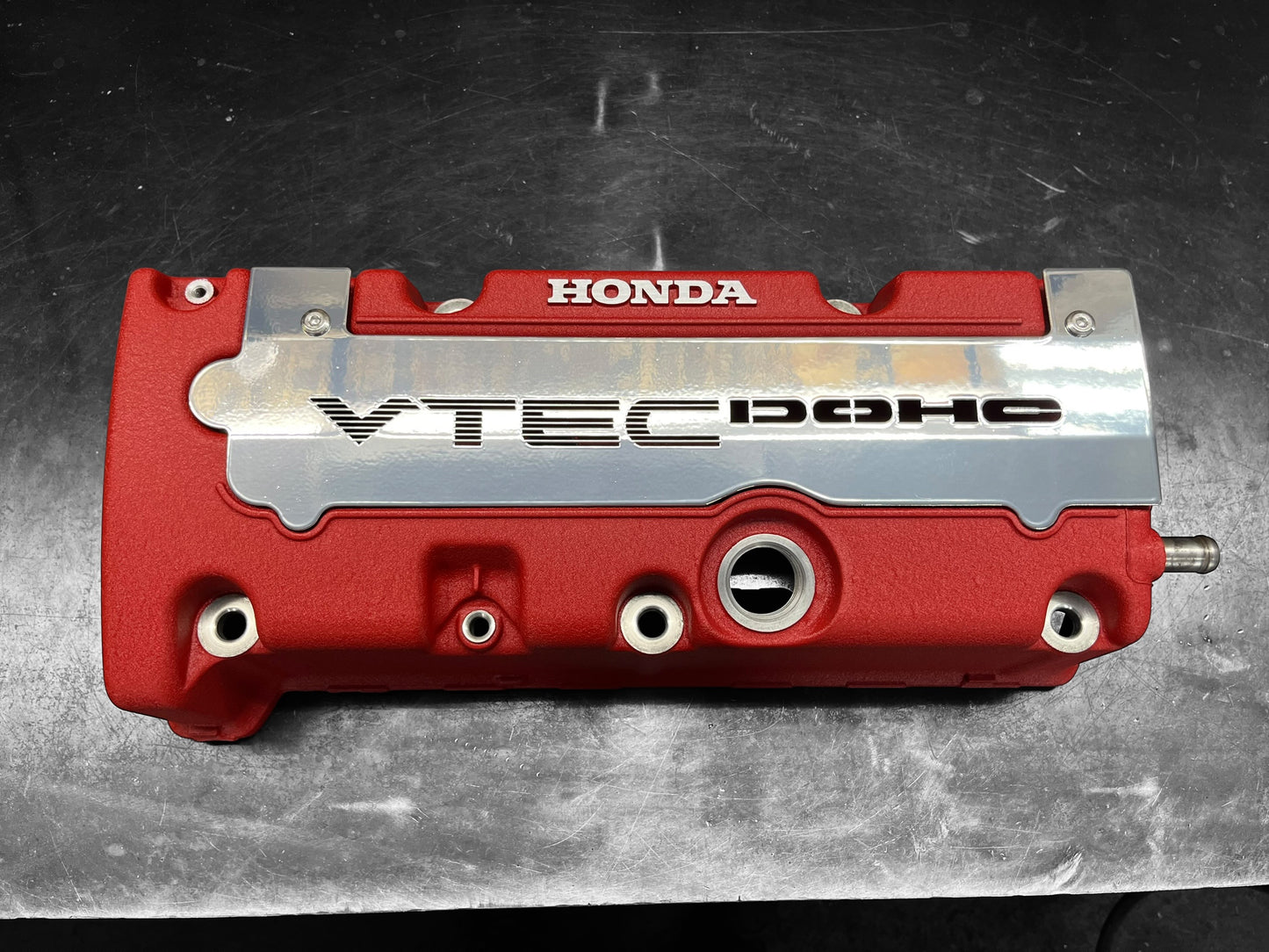 Honda K SERIES K24Z K24Z7 COIL PACK COVER CIVIC SI 9TH Gen Powder Coated Chrome "VTEC" Ver. 2