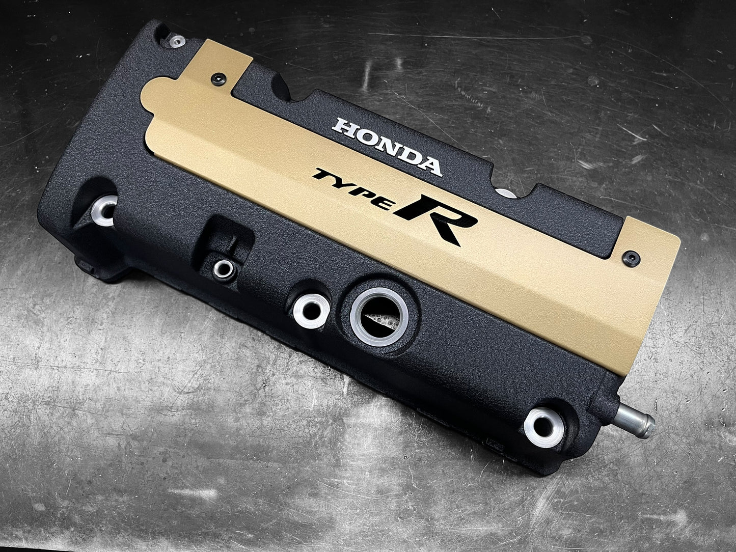 K20 K24 COIL PACK COVER FOR K-SERIES ALUMINUM POWDER COATED SATIN GOLD "TYPE R" Ver. 1