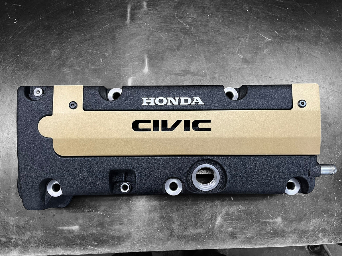 K20 K24 COIL PACK COVER FOR K-SERIES ALUMINUM POWDER COATED SATIN GOLD CIVIC