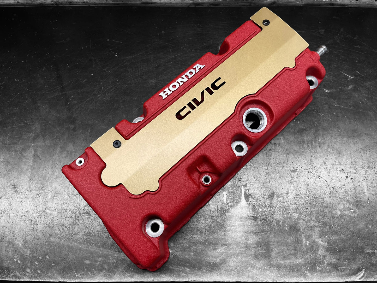 Honda K SERIES K24Z K24Z7 COIL PACK COVER CIVIC SI 9TH Gen SATIN GOLD “CIVIC” Ver. 4