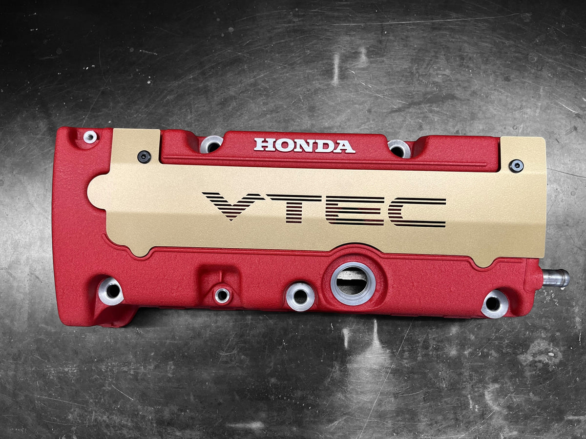 Honda K SERIES K24Z K24Z7 COIL PACK COVER CIVIC SI 9TH Gen SATIN GOLD "VTEC" Ver. 1