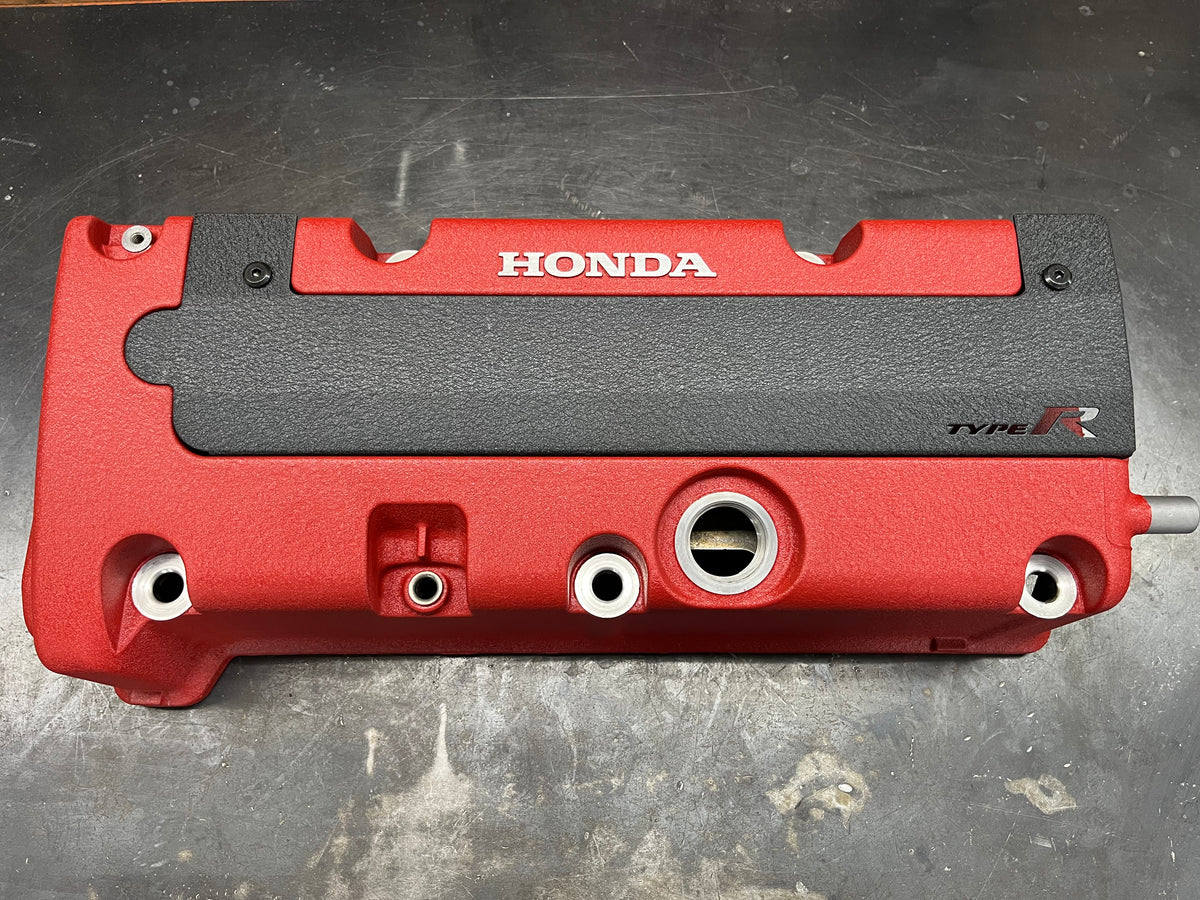 K20 K24 COIL PACK COVER FOR K-SERIES POWDER COATED WRINKLE BLACK ALUMINUM "TYPE R" Ver. 2