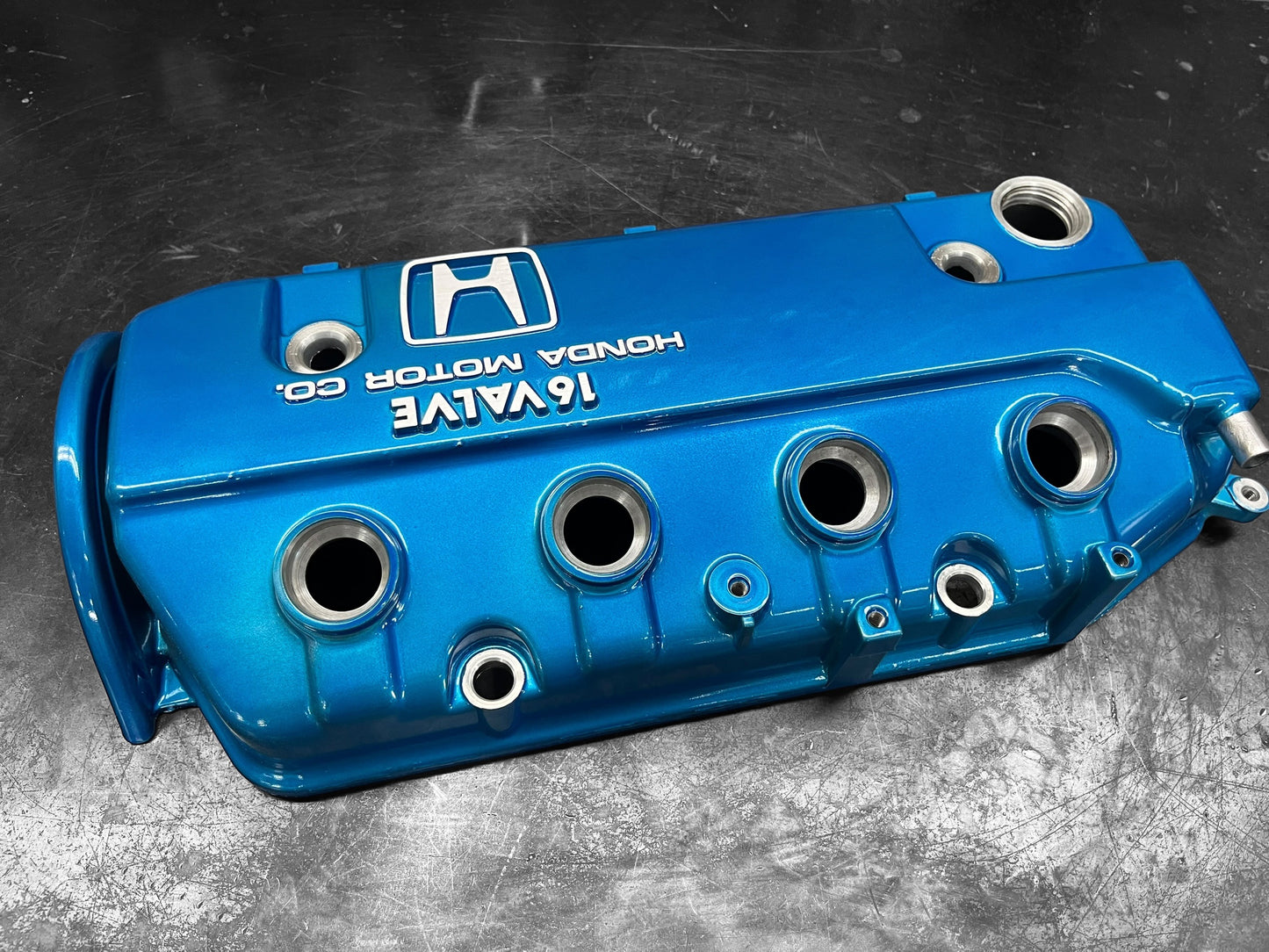 Honda D-Series D15 D16 1988-1995 Civic CRX Si Valve Cover Powder Coated Candy Light Blue