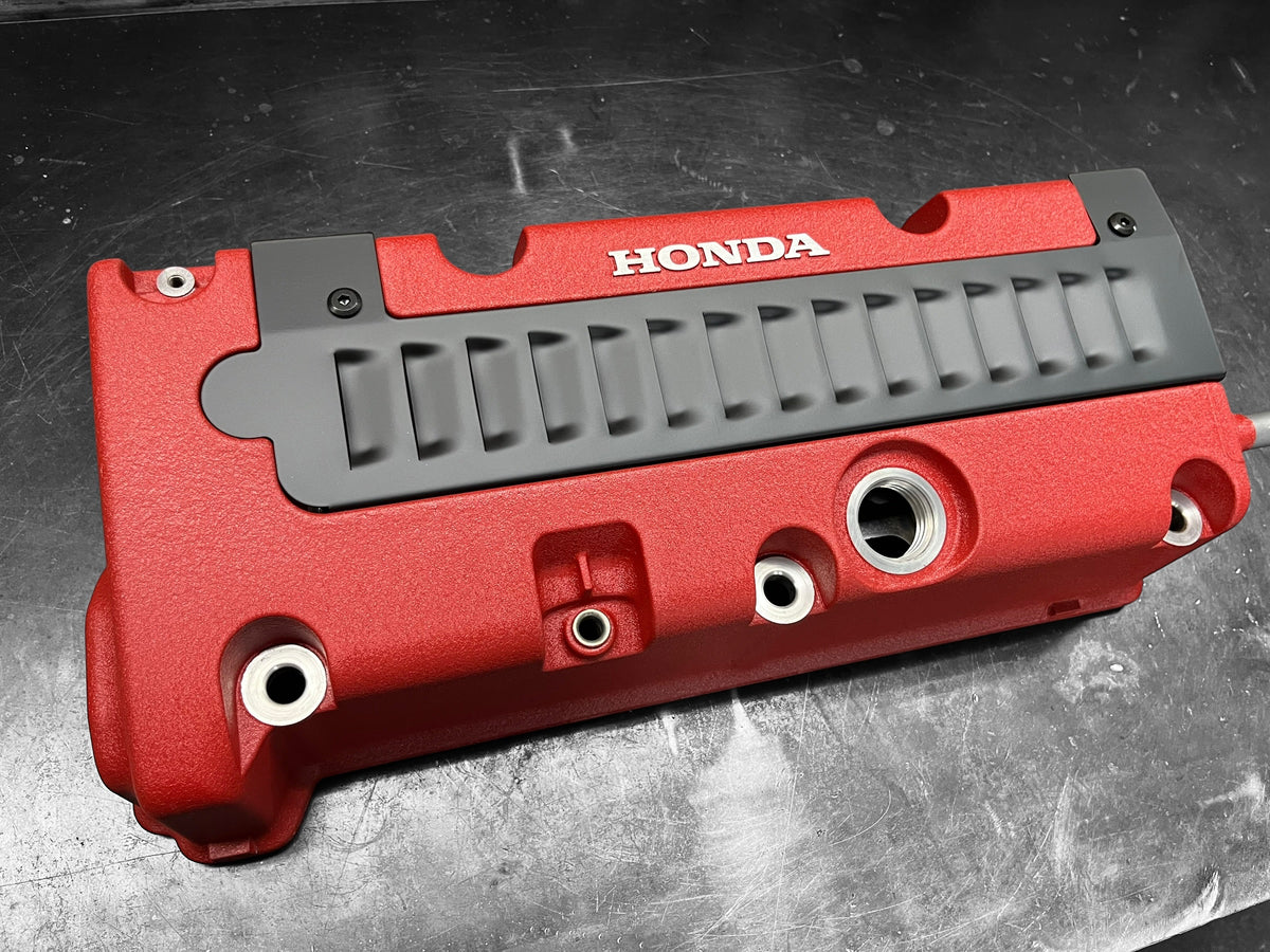 Honda K-Series K20 K24 Civic Si RSX TSX Louvered Coil Cover Matte Black Powder Coated