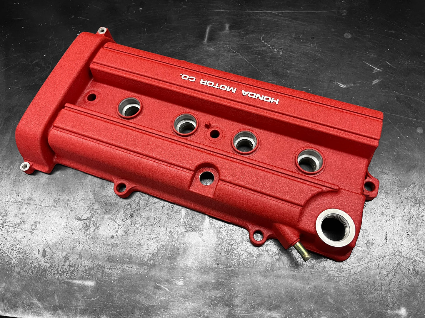 HONDA B18 B20B B SERIES ACURA OEM VALVE COVER LS POWDER COATED WRINKLE RED