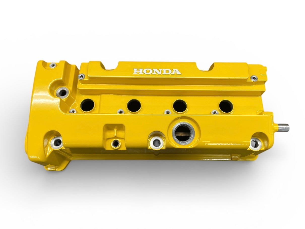 Honda K-SERIES K24 K20 Valve Cover Powder Coated SPOON Style Yellow
