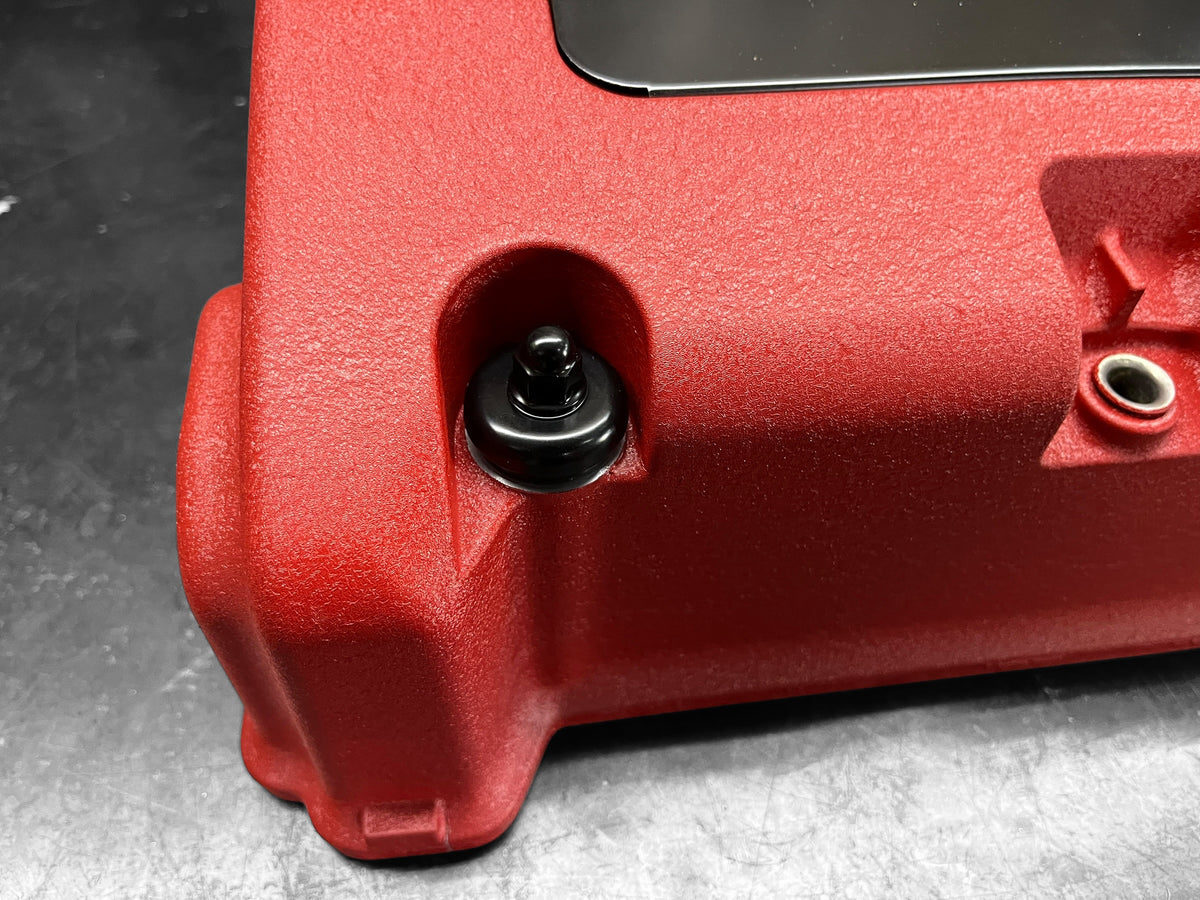 Honda K-Series K20 K24 Valve Cover Grommet Washer & Nut Powder Coated Semi Gloss Black