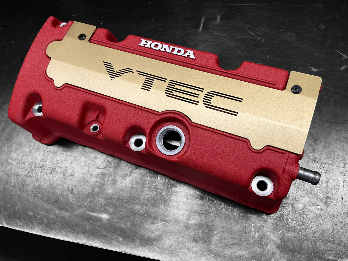Honda K SERIES K24Z K24Z7 COIL PACK COVER CIVIC SI 9TH Gen SATIN GOLD "VTEC" Ver. 1