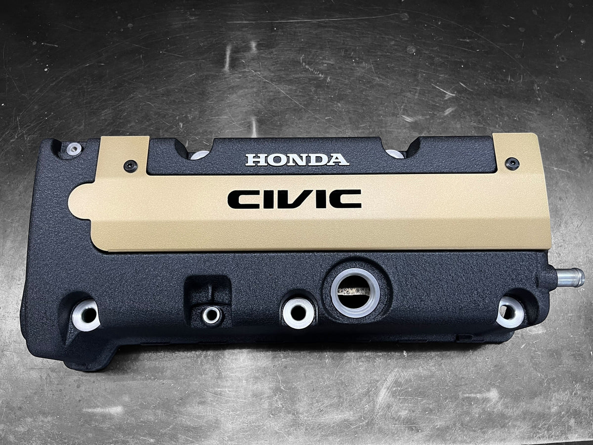 K20 K24 COIL PACK COVER FOR K-SERIES ALUMINUM POWDER COATED SATIN GOLD CIVIC