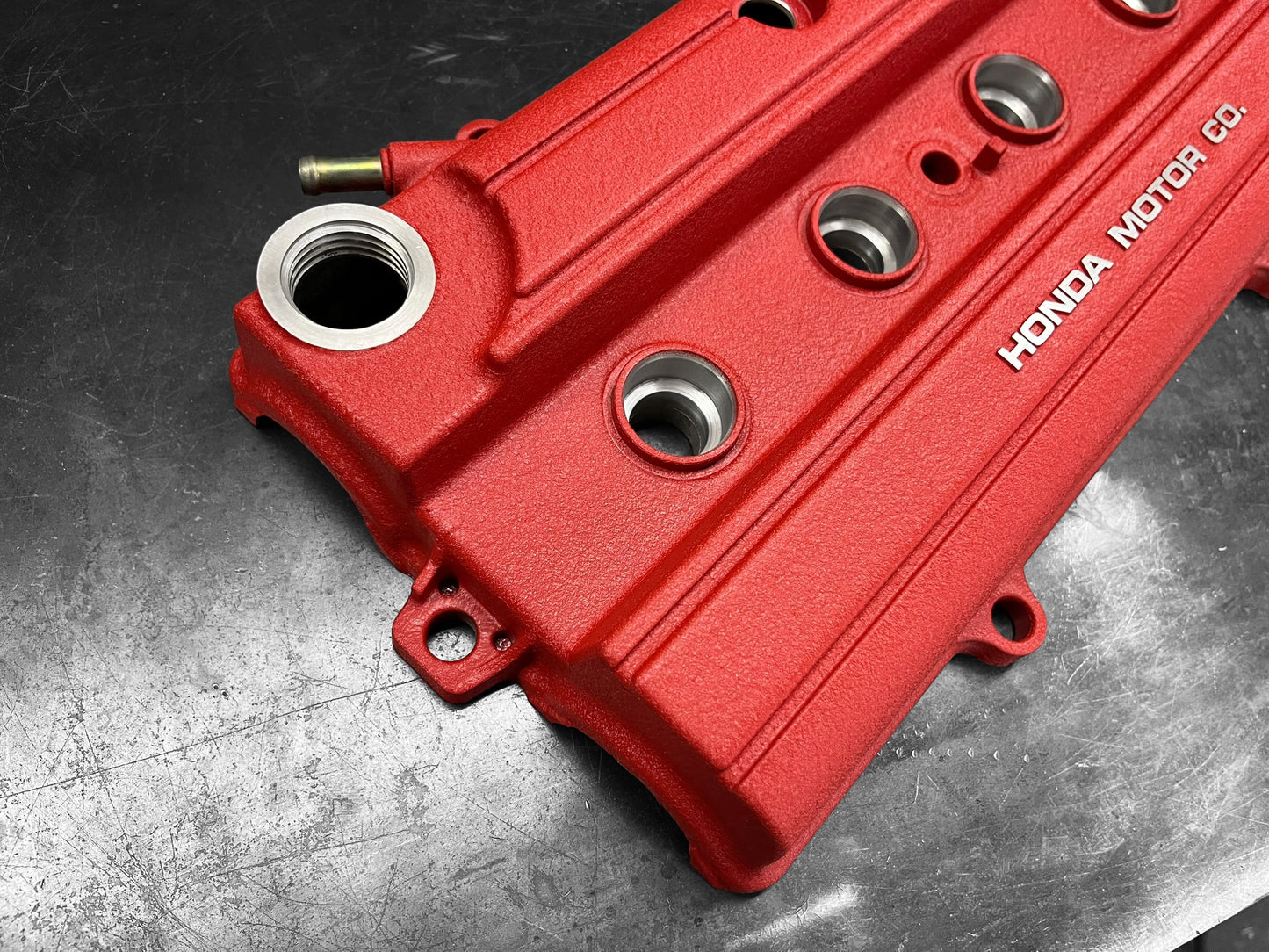 HONDA B18 B20B B SERIES ACURA OEM VALVE COVER LS POWDER COATED WRINKLE RED