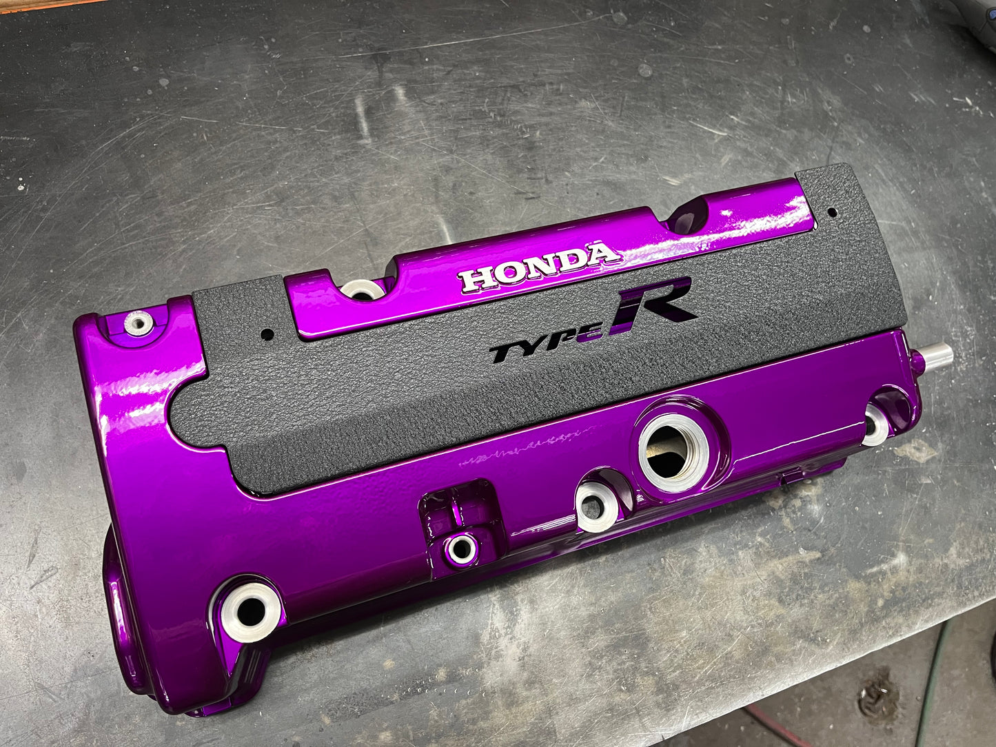 K20 K24 COIL PACK COVER FOR K-SERIES POWDER COATED WRINKLE BLACK ALUMINUM "TYPE R"